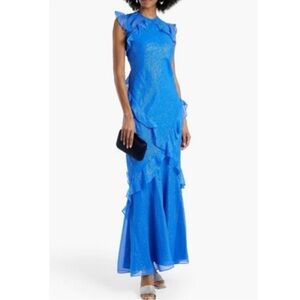 NWT SALONI Tamara B Silk Electric Blue Gown